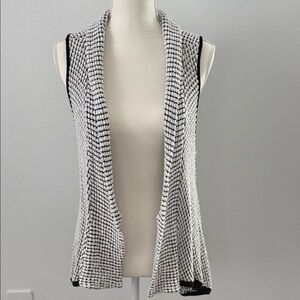 Mauve Black and White Knit Cardigan